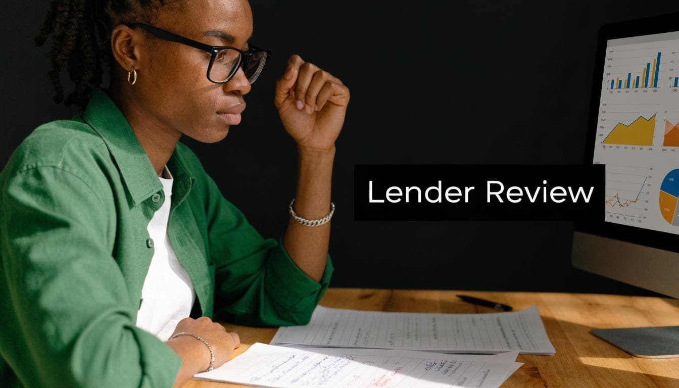 A woman reviewing financial data on her computer screen with a line of credit pre approval focus.