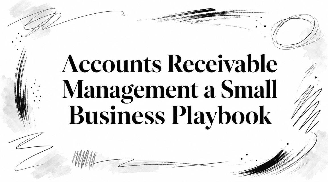 Accounts Receivable Management a Small Business Playbook