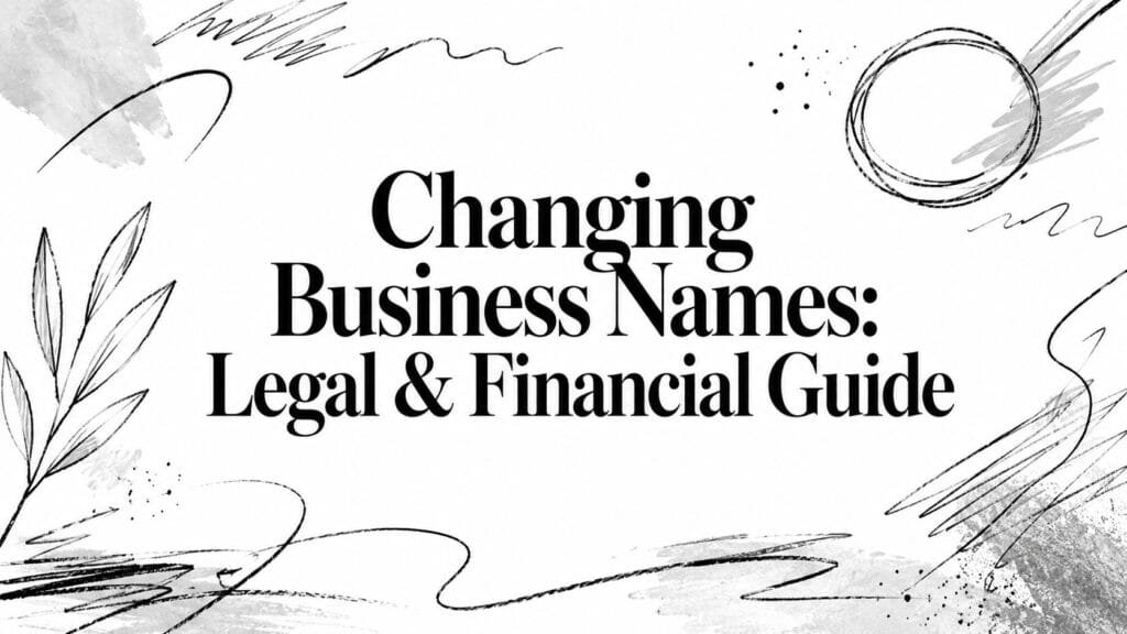 Changing Business Names: Legal & Financial Guide