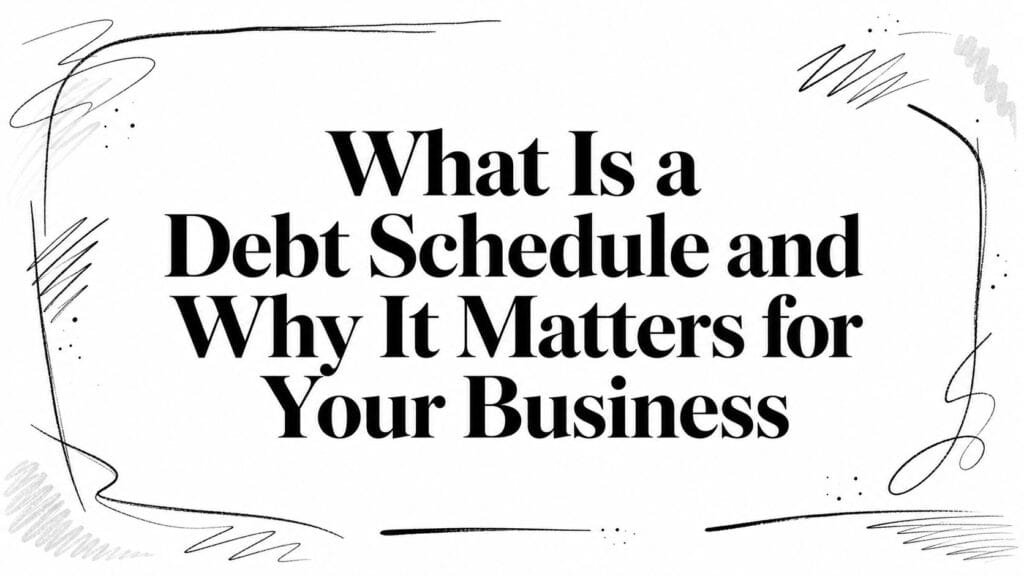 What is a Debt Schedule and Why it Matters for Business