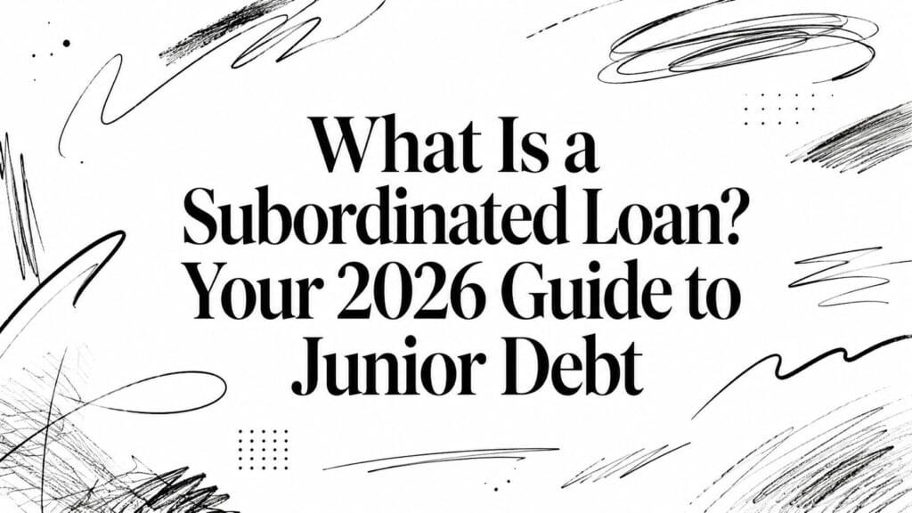 What Is a Subordinated Loan? Your 2026 Guide to Junior Debt