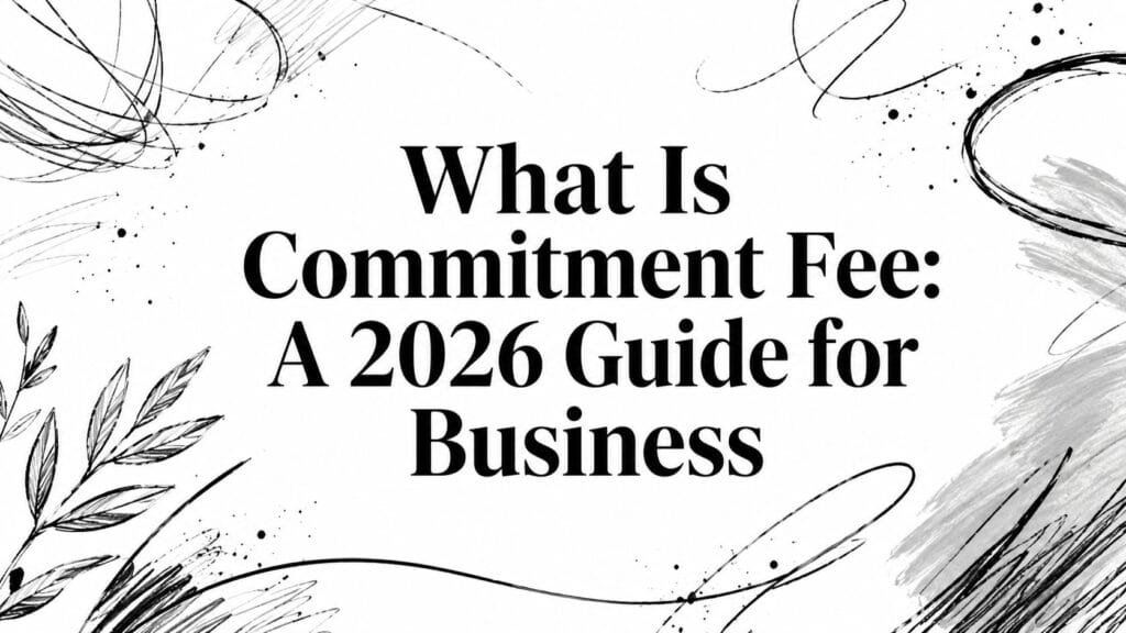 What is Commitment Fee: A 2026 Guide for Business