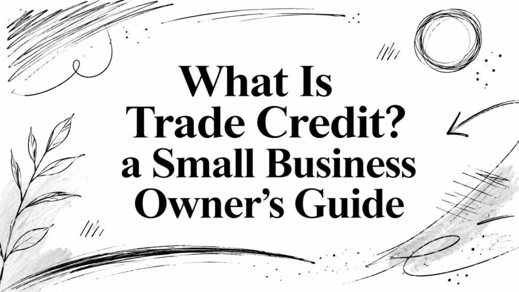 What is Trade Credit? A small Business Owner's Guide